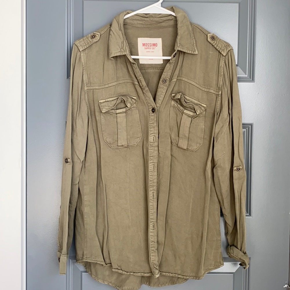 Army Green Button Up